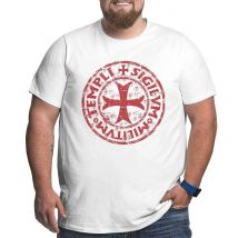 Knights Templar T Shirts Seal Symbol Code Medieval T-Shirt Men Pure Cotton Big Tall Tee Shirt Oversized 4XL 5XL 6XL Clothing