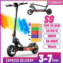 S9 scooter elettrico per adulti, gamma 70-90KM,Moteur1000W, 48V 20.8Ah, TODIMART