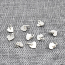 20 Pieces of 925 Sterling Silver Tiny Heart Charms for Bracelet Necklace Valentines Jewelry