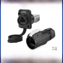 CNLINKO Quick Connect PBT Plastic LP16 RJ45 Connector Waterproof Network Connectors High Reliability for Industrial Ethernet