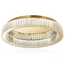 Modern Simple Crystal Circle Lamp Ceiling Chandelier Living Room Bedroom Study Decorative Led Indoor Lighting