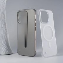 Ultrathin Borderless MagSafe Phone Case for iPhone 16 17 16pro max 15 Pro 14 13 12 Wireless Charging Translucent Hard PC Cover