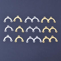 50pcs AC13108 Stainless Steel And Brass 3 5 7 Holes Connectors Jewelry  Earring Accessories