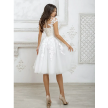 Short Wedding Dresses White For Women Cap Sleeve Lace  Appliques Boho Bridal Gown Princess Cute Robe De Mariée Illusion Back