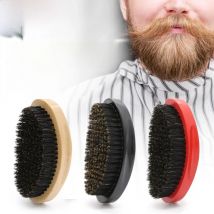 Cepillo Barba Wave Brush For Men Comb Beard Brush Boar Bristle Crown Curved 360 Wave Wood Beard Comb Men Shaving Tools