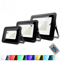 30W 50W 100W RGB Flood Light Lamp Outdoor AC220V Garden Lighting Floodlight Waterproof Reflector Led Rgb Spotlight with Remote