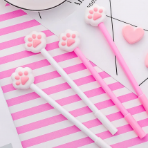 1 Pcs 0.38mm Kawaii Plastic Ink Creative Gel Pen Cartoon Cat claw Neutral Pens For School Writing Office Supplies Pen Stationery