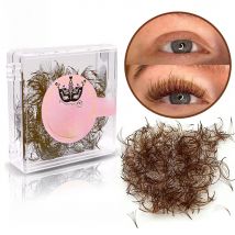 500 Fans Colored Dark Brown Premade Fan Lash Extensions Light Brown Thin Pointy Base Loose Promade Volume Lashes Makeup supplier