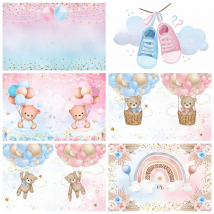 Gender Reveal Party Boy Or Girl Photocall Backdrop Newborn Baby Shower For Photography Background Decor Photo Studio Custom