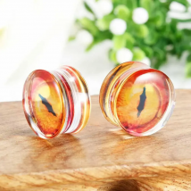 Kubooz New Transparent Acrylic Ear Expanders Earrings Animal Logo Jewellery Body Gift Simple Style Strechers Sell In Pair
