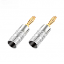 100Pcs/50Pairs High Quality New 24K Gold Speaker Banana Plugs For Video Speaker Connector Black Red Color