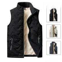 Autumn and winter fashion men's cotton vest jacket casual multifunctional plus size warm standing collar sleeveless men's top