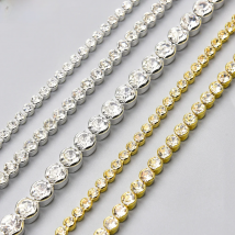 1 Yard 3 4 6mm Don't Hook Clothes Dense Rhinestone Crystal Gold Silver Claw Cup Chain Trimming Sew on Bridal Dress Bags Shoes