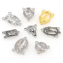 20pcs Religious Charms Three Holes Necklace Link Charm Pendants Jewelry Making DIY Jewelry accessories