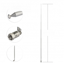 Superbat UNBAL F Type Male Connector DAB DAB+ FM AM TV Antenna 7 Sections Telescopic Aerial for Home Audio Radio Stereo Receiver