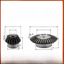1Pair Of 90-Dgree Transmission Bevel Gears 2.5M15 Teeth + 30 Teeth Process Hole 8mm And 16mm Precision Bevel Gear ratio 1:2