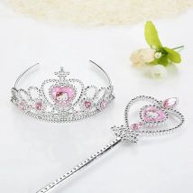 Sanrio hello kitty Kids Party Crown Magic Wand Hair Accessories Princess Necklace Ring Earring Clip Bracelet Set