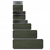 1PC Custom Personalized Name number Patch Stripes Badge tags chevrons Armband Iron On Or Hook Loop embroidered Military green