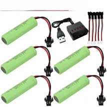 14500 3.7v 1300mah Rechargeable lipo battery SM plug For RC Stunt Dump Car JJRC C2 D828 RC Car Parts With Charger