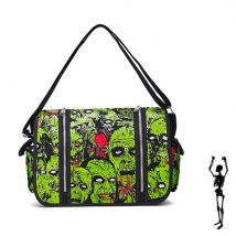 Large Gothic Zombie Ghost Canvas Luminous Shoulder Hnadbag Halloween Cosplay Waterproof Cross Messenger Men Travel School Bag