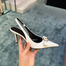 Handmade Slim Heel High Heels Women Size 32-45 French Style Pointed Toe Bow Low Cut Boutique Shoes Summer