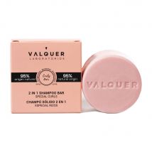 Valquer Laboratorios Champú Sólido para Método Curly 2 en 1 - Especial Rizos con Hidratación Extra y Control de Encrespamiento 70gr