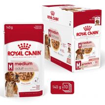 10x140 g - Royal Canin Medium Adult Sobre en salsa para perros