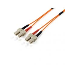 Equip 253320 Cable de Fibra Óptica 10 m OM1 SC Naranja - Cable de Fibra Óptica (10 m, OM1, SC, SC, Conector Macho/Conector Macho, Naranja)