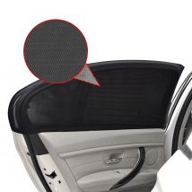 🥇Enerfero Parasol de Coche Bebé, 2Pcs,Cortinas Lateral para Coche, Mosquitera para Coche, Doble Tejido para Máxima Protección contra Rayos UVA, Fácil instalación