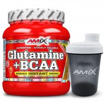 Amix Nutrition - Suplemento Aminoácidos Glutamina + BCAA - 300g + SHAKER REGALO