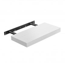 VASAGLE Estante de Pared, Estante Flotante, 20 x 40 x 3,8 cm/20 x 60 x 3,8 cm/20 x 80 x 3,8 cm, Balda de Pared para Marcos de Fotos, Decoración, para Salón, Estudio, Cocina, Blanco Arce