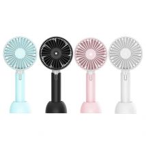 Mini Ventilador Portatil Recargable USB Silencioso, 3 Velocidades, 4.5w, 4800RPM, 5V-9V, Con Base