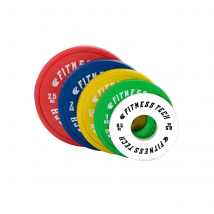 Fitness Tech Disco Bumper Plate Fraccional Alta Resistencia Discos