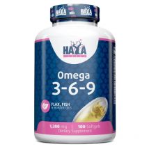 HAYA LABS Omega 3-6-9 - 100 Softgels para una salud cardiaca y presión arterial óptimas