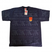 Camiseta Arsenal FC Vintage manga corta con cuello redondo estampada con nombre y escudo Estilo casual ancho de los años 90 con icónico logo bordado Original Nueva con Etiquetas para coleccionistas