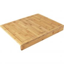 Quttin - Tabla de Cortar Bambú con Borde 35x25x1.2cm - Resistente y Duradera - Antideslizante y Segura - Versátil para Todo Tipo de Alimentos