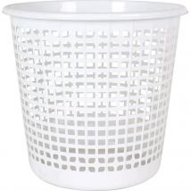 Dem - PAPELERA 27X25.5CM BLANCO OFFICE - Diseño Elegante y Funcional - Tapa para Ocultar Residuos - Resistente y Duradera - Con Pedal