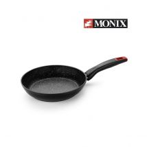 Monix Titan Rock - Sartén antiadherente aluminio forjado negra efecto piedra. Para gas cocina de gas, vitrocerámica e inducción