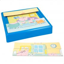 Peppa Pig - Set 8 Puzzles Peppa Pig con caja piramidal para encajar, Incluye 25 piezas, Rompecabezas infantil, Juguete para niños y niñas, Regalo a partir de 2 años