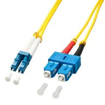 Lindy - 47471 cable de fibra optica 2 m LC SC OS2 Amarillo 47471