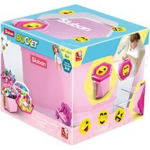 Sluban Cubo rosa con bloques de construcción