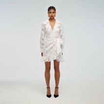 Vestido blanco cruzado