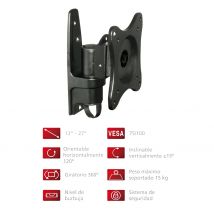Soporte TV Fonestar Orientable Pared 13-27 Pulgadas VESA 75/100 15 Kg
