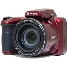 Kodak Pixpro Astro Zoom AZ405 - Cámara Digital Bridge, Zoom X40, Gran Angular de 24 Mm, 20 Megapíxeles, Full HD 1080p, OIS, Pila AA - Rojo