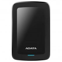 ADATA HDD EXT HV300 2TB Black external hard drive, CE certified, featuring 2000 GB storage capacity for high-speed data transfer.
