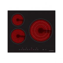 Placa Vitrocerámica 3 zonas, 60cm, 6200w, Negra. Version 2023 SCHNEIDER SCCH603TSE1