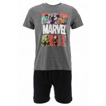 Pijama Corto Hombre Avengers (Gris,S)