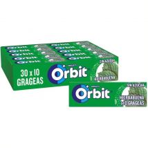 Orbit Chicles - Sin Azúcar - Sabor Hierbabuena - Formato Gragea (30 x 10 chicles)