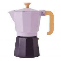 La Cafetière Tetera Espresso 6 Tazas Color Morado Bicolor, Fabricada en Aluminio, Compatible con Gas, Eléctrica, Vitrocerámica, Tetera Espresso Tradicional Italiana, Sólo Lavable a Mano, 290 ml