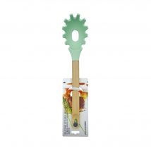 MAXWORK  de pasta de silicona, cuchara de espagueti con mango madera, resistente al calor